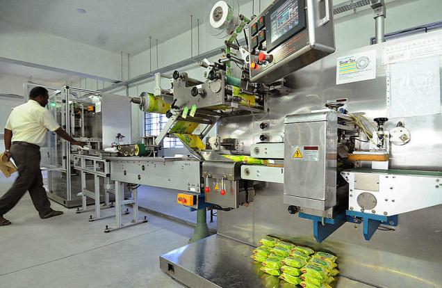 : Machinery to produce wipes at the Centre of Excellence (Industrial Textiles) at the campus of PSG Institute of Technology and Applied Research in Coimbatore, India. Photo: M. Periasamy